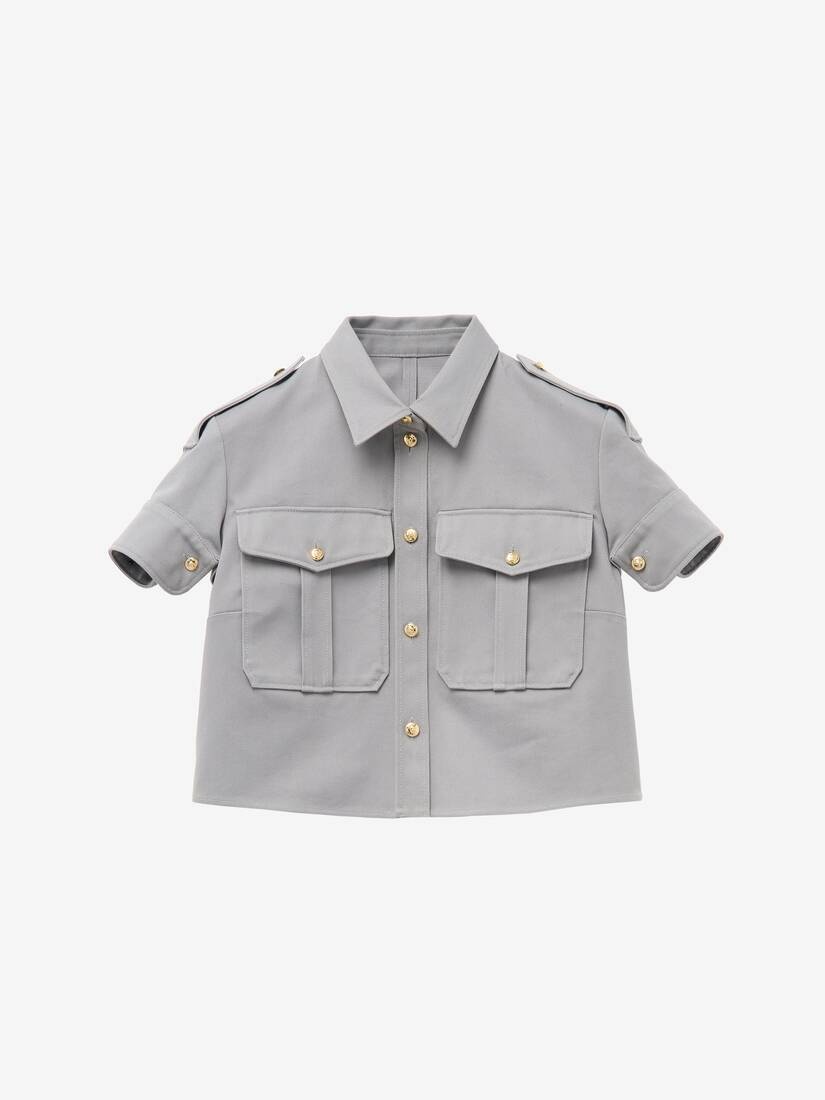 Cropped Military Shirt - 2