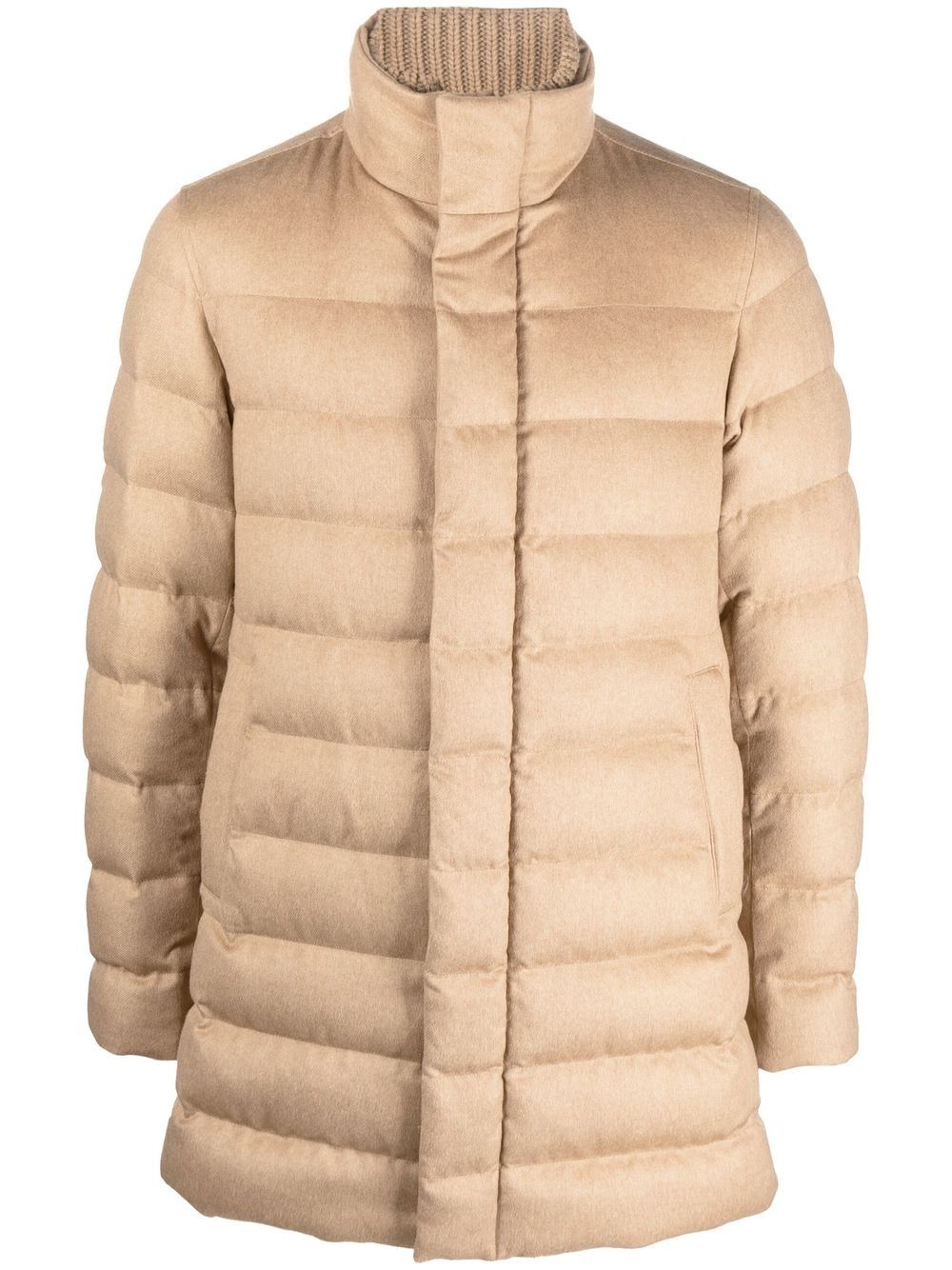 zipped-up fastening padded coat - 1