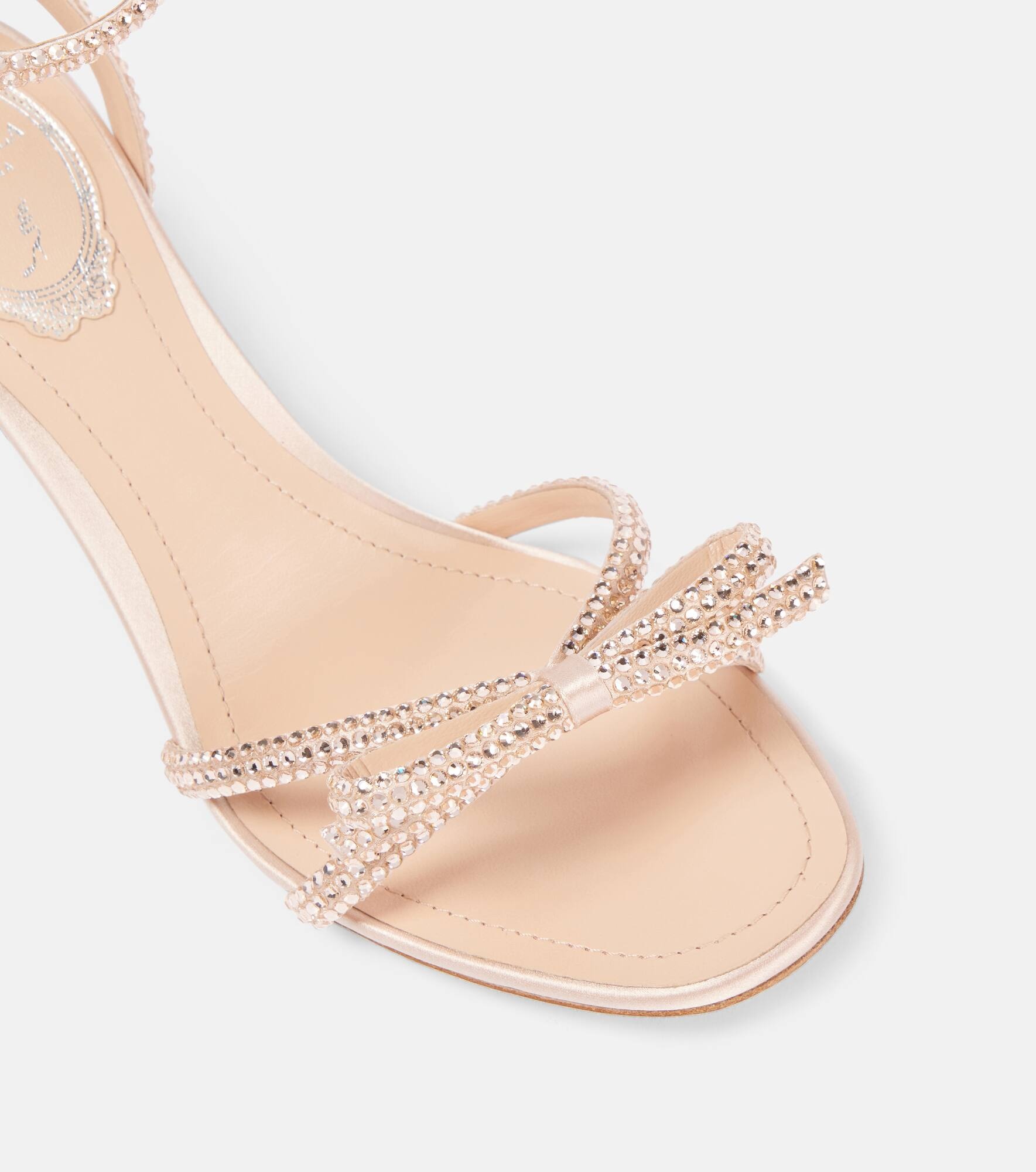 50 embellished bow-detail satin sandals - 5