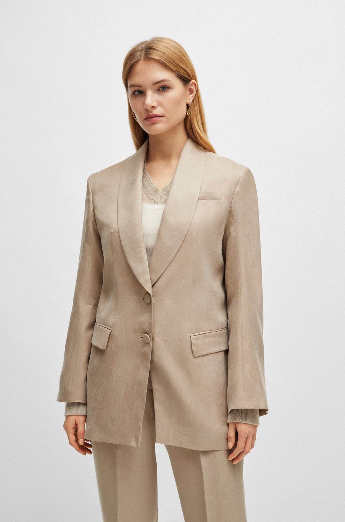 LONGLINE SLIM-FIT JACKET WITH REAR BELT - 2