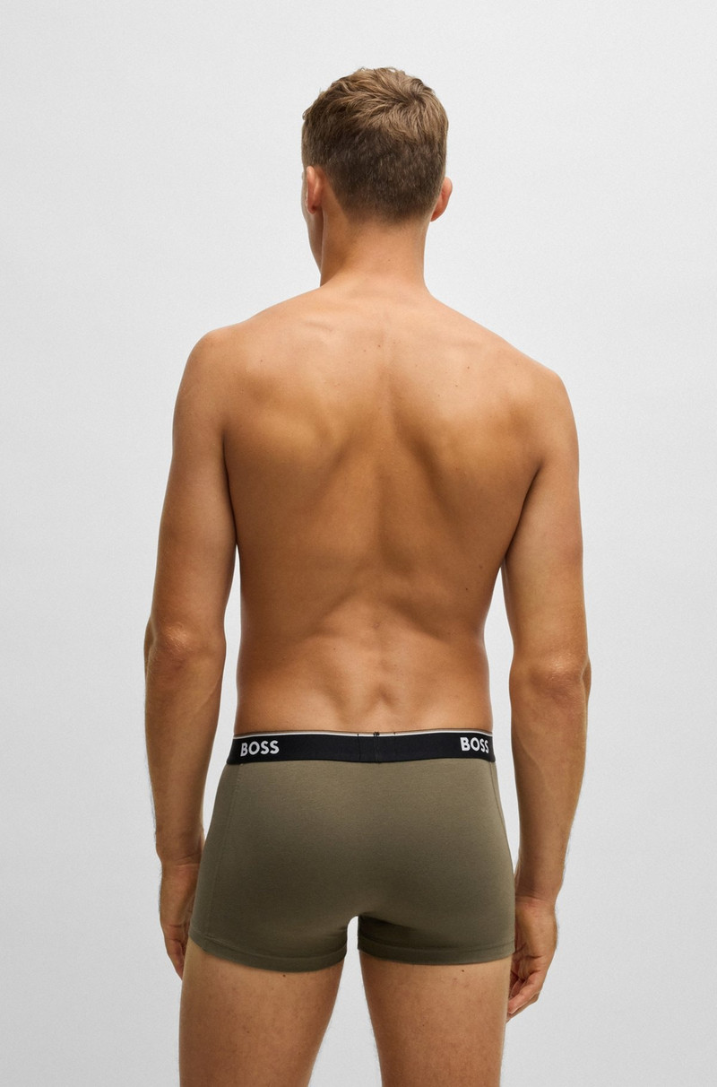 BOSS THREE-PACK OF STRETCH-COTTON TRUNKS WITH LOGO WAISTBAND outlook