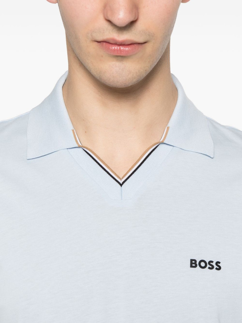 logo-print V-neck T-shirt 5