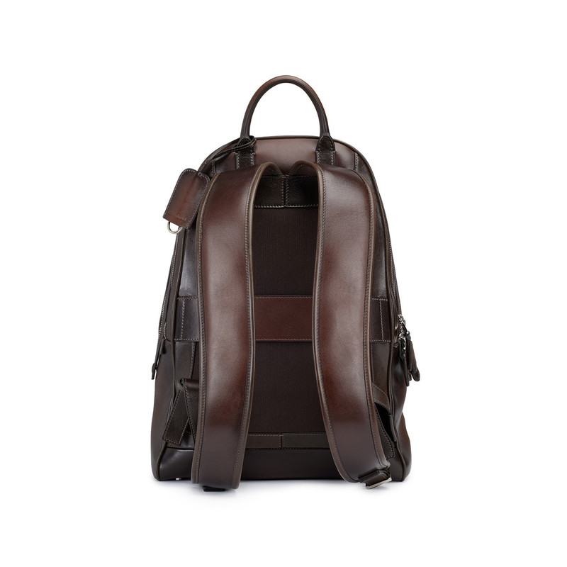 Dark brown leather backpack 3