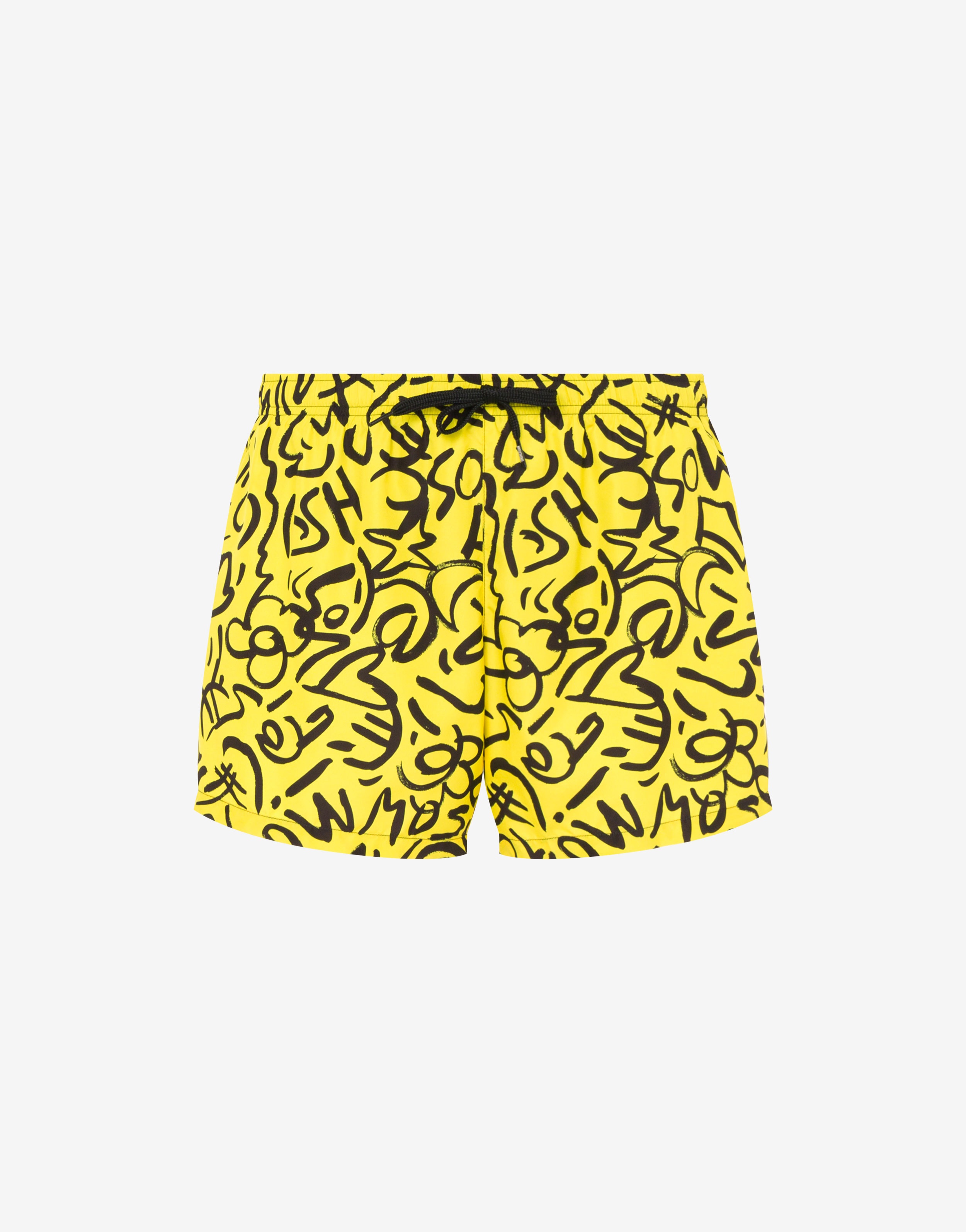 SCRIBBLE PRINT SWIM TRUNKS - 1