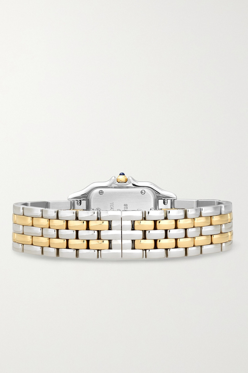 Panthère de Cartier 27mm medium 18-karat gold and stainless steel watch 6