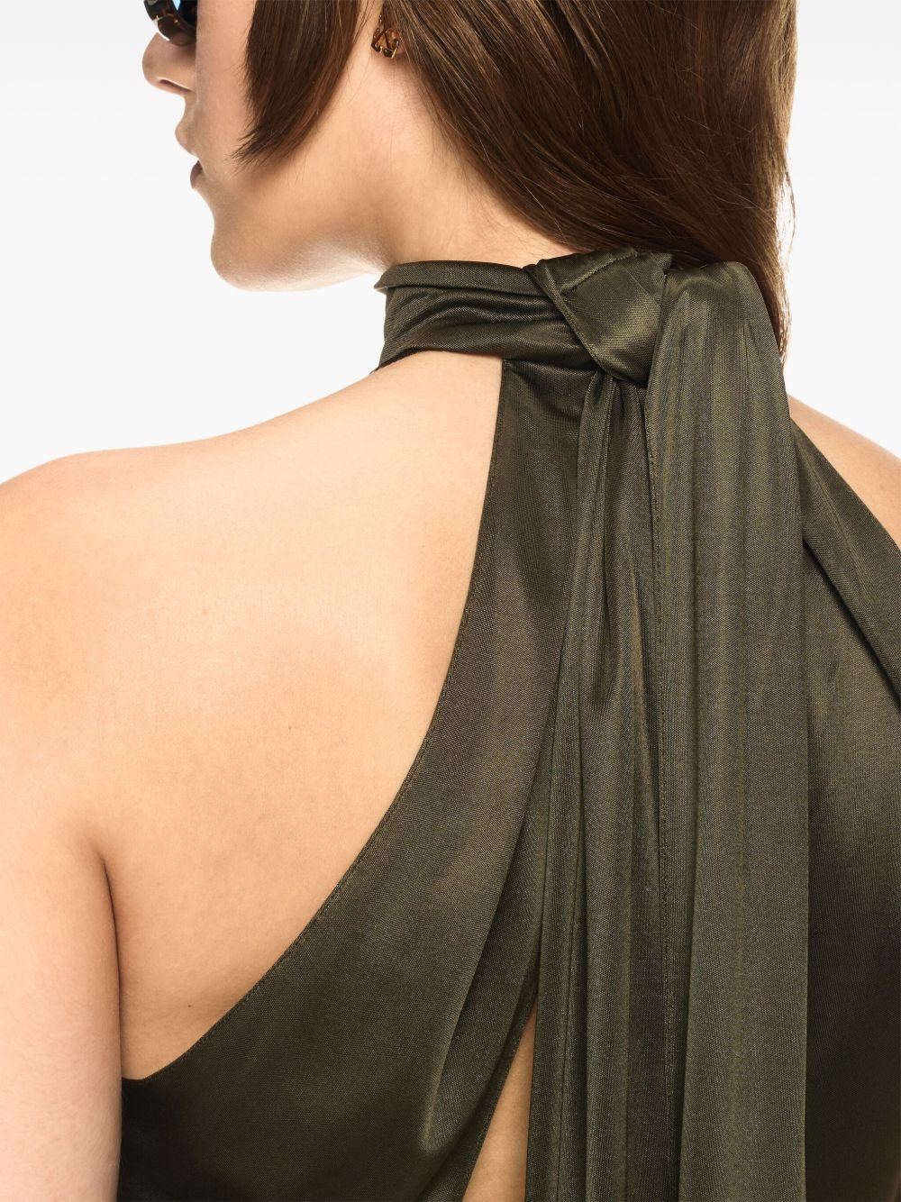 draped-detail jersey top - 5