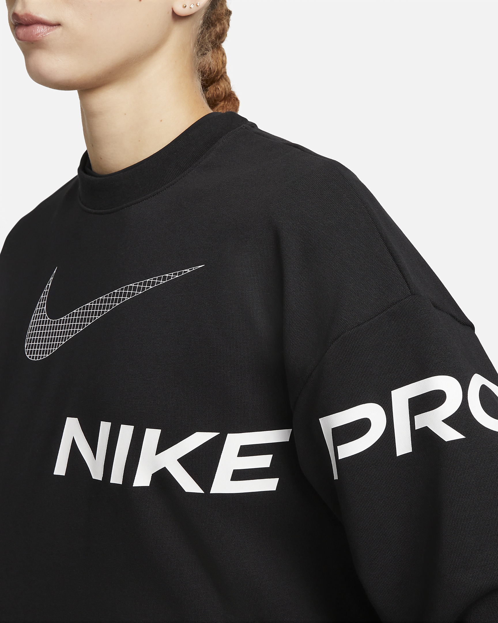 Nike Dri-FIT Get Fit Women's French Terry Graphic Crew-Neck Sweatshirt - 4