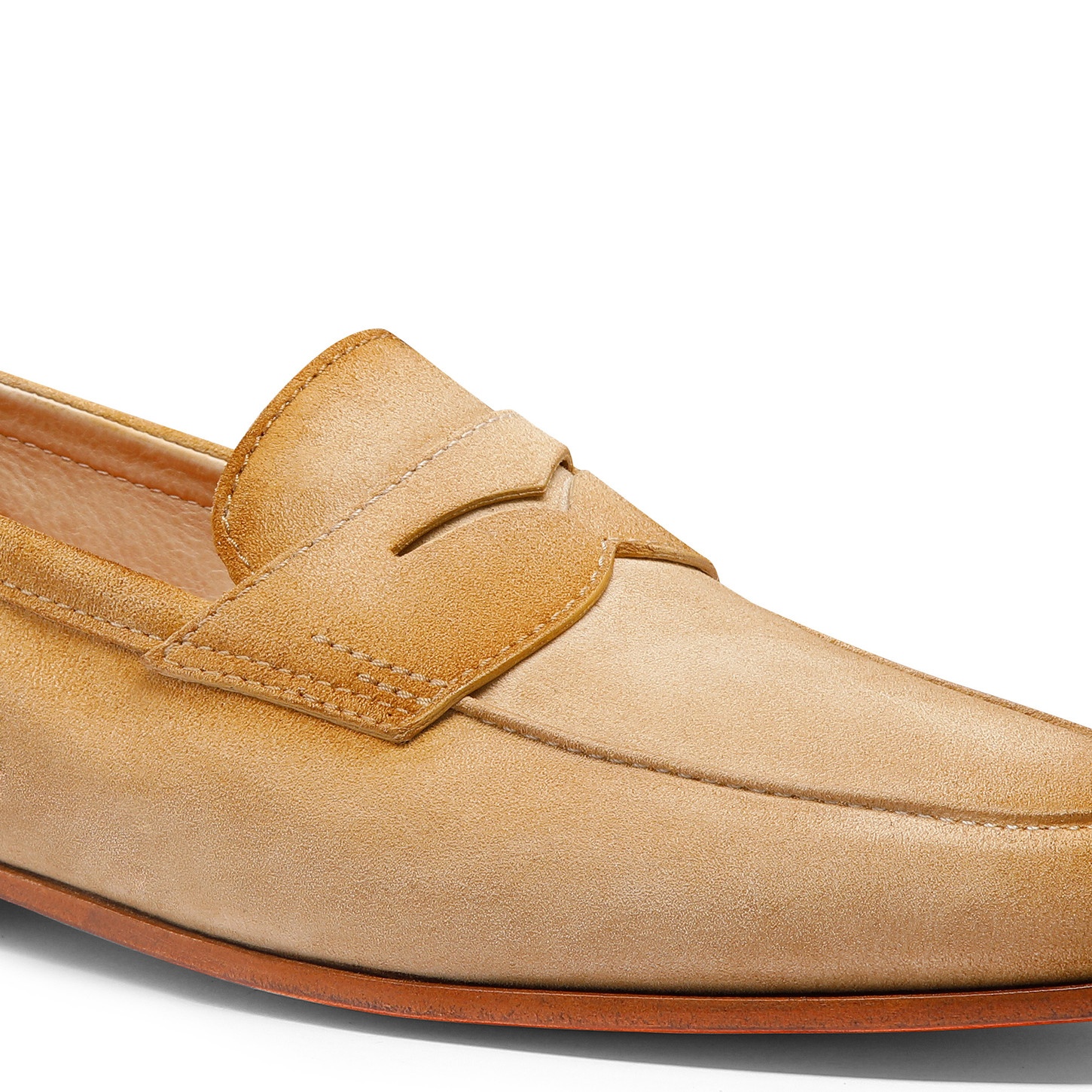 Men's beige suede Carlo loafer - 6