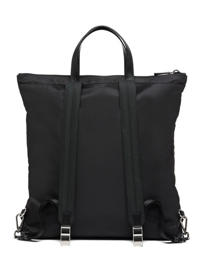 Prada triangle-logo backpack outlook