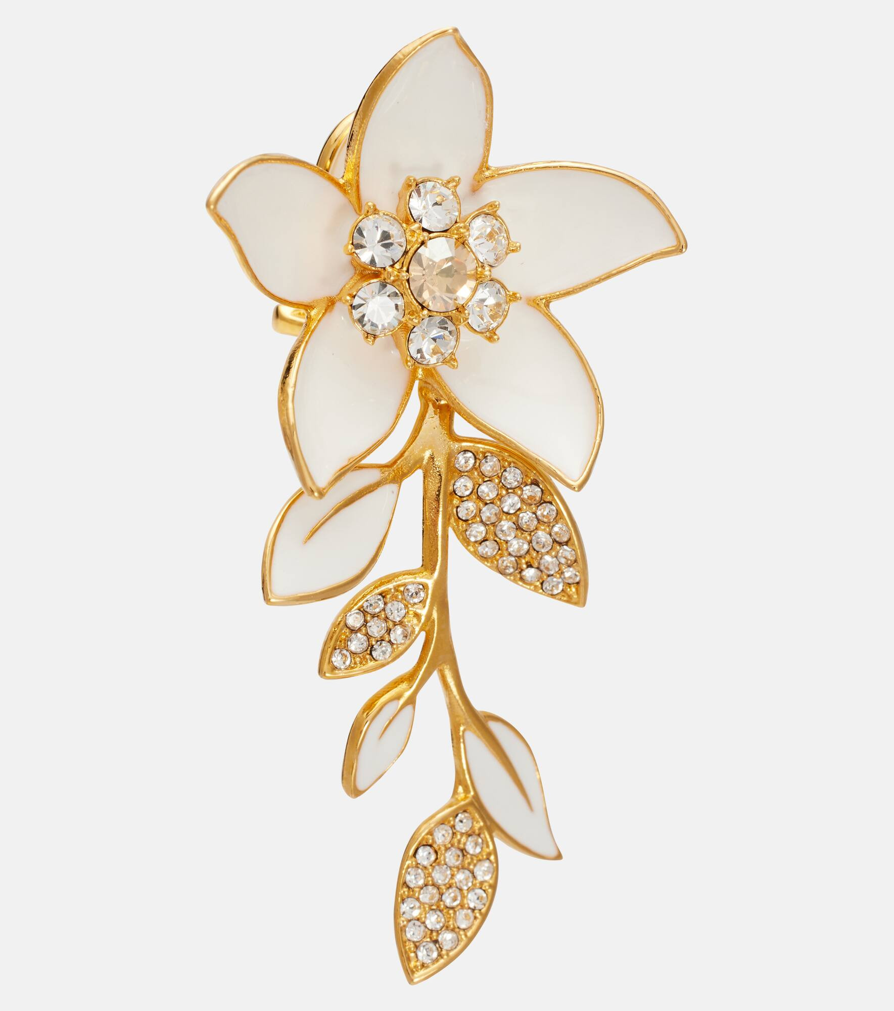 Jasmine Vine embellished enamel earrings - 2