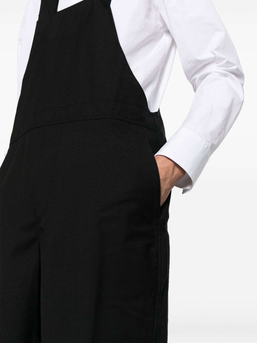 straight-leg wool dungarees - 6