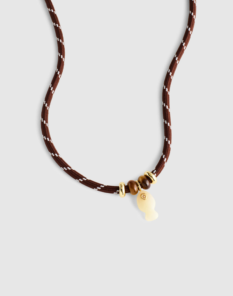 Semiprecious Paracord Charm Necklace 1
