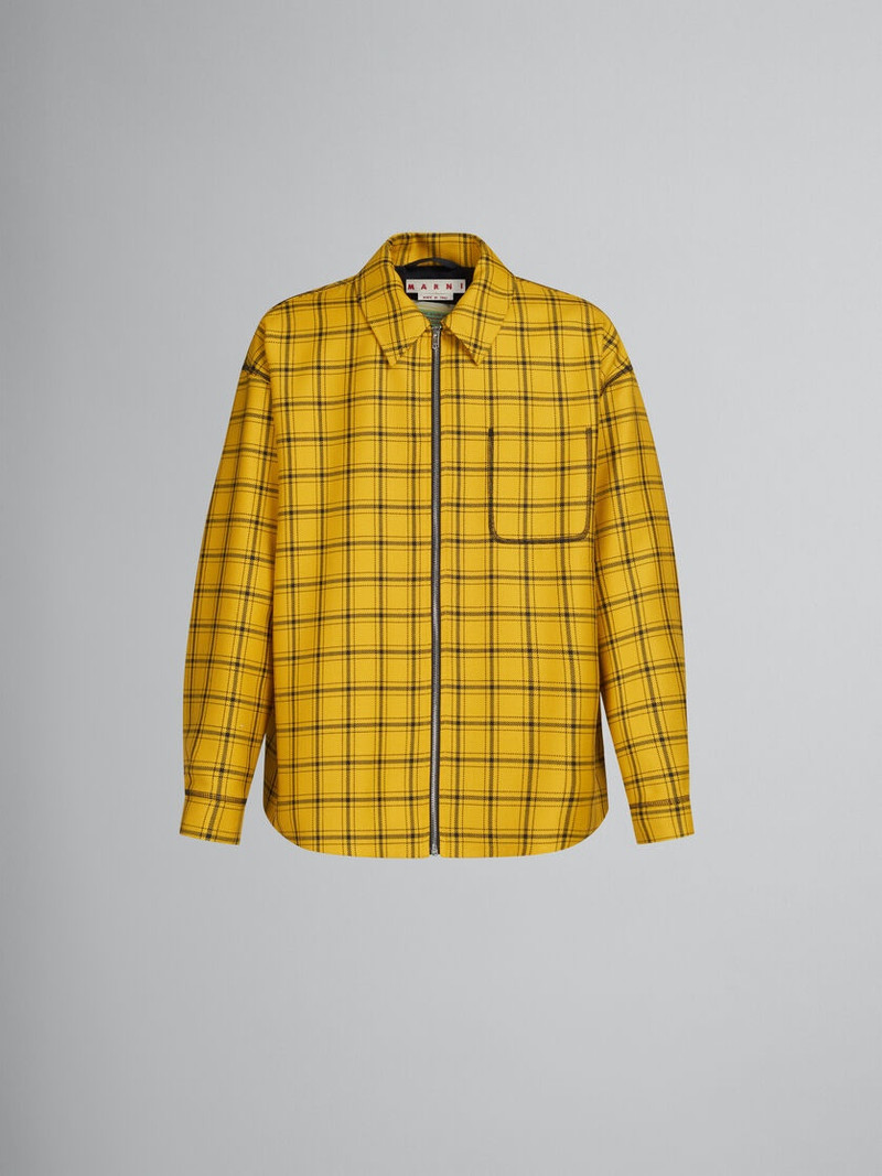 YELLOW CHECKED WOOL JACKET 1