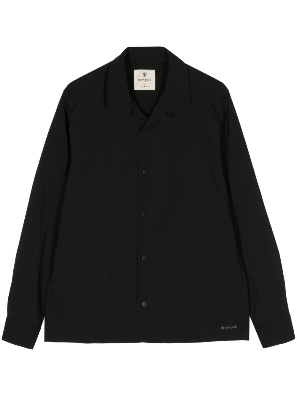 logo-embroidered cutaway-collar shirt - 1