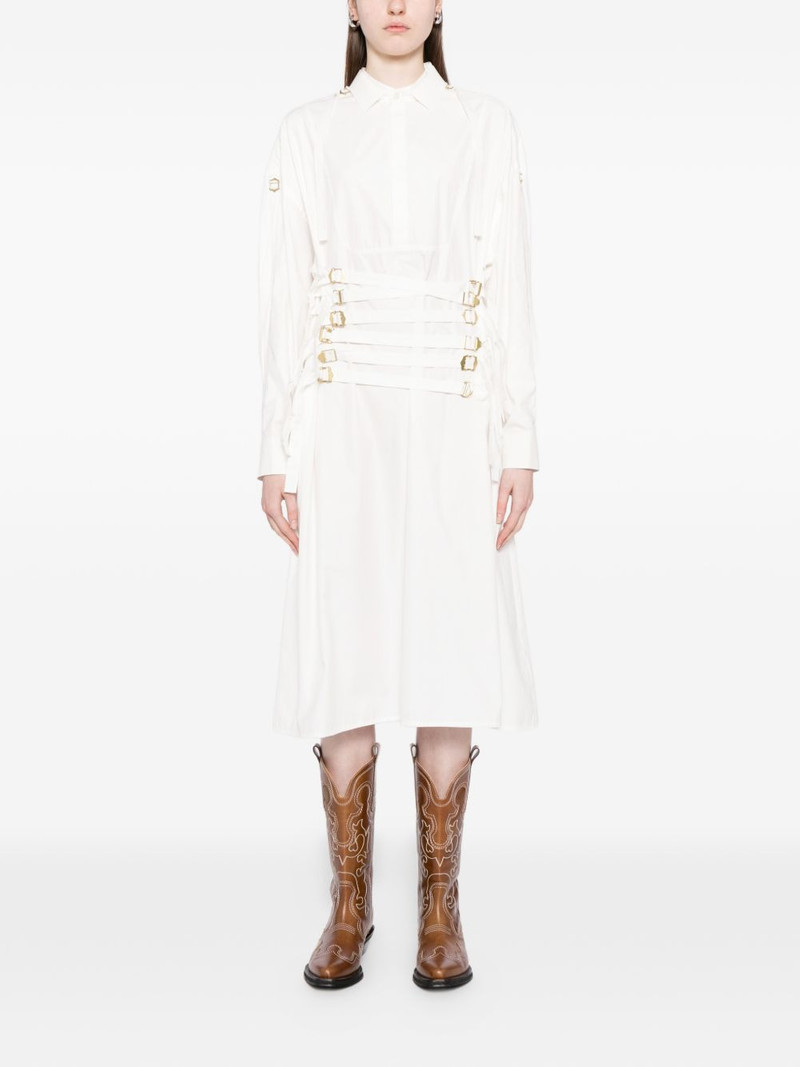 UNDERCOVER buckle cutaway-collar shirt dress outlook