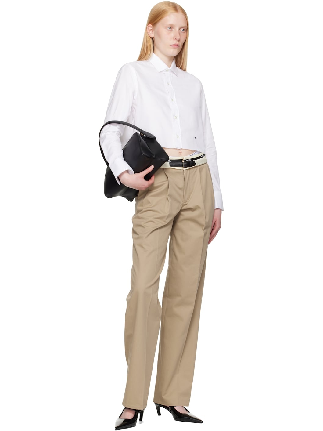 Khaki Big Belt Trousers - 4