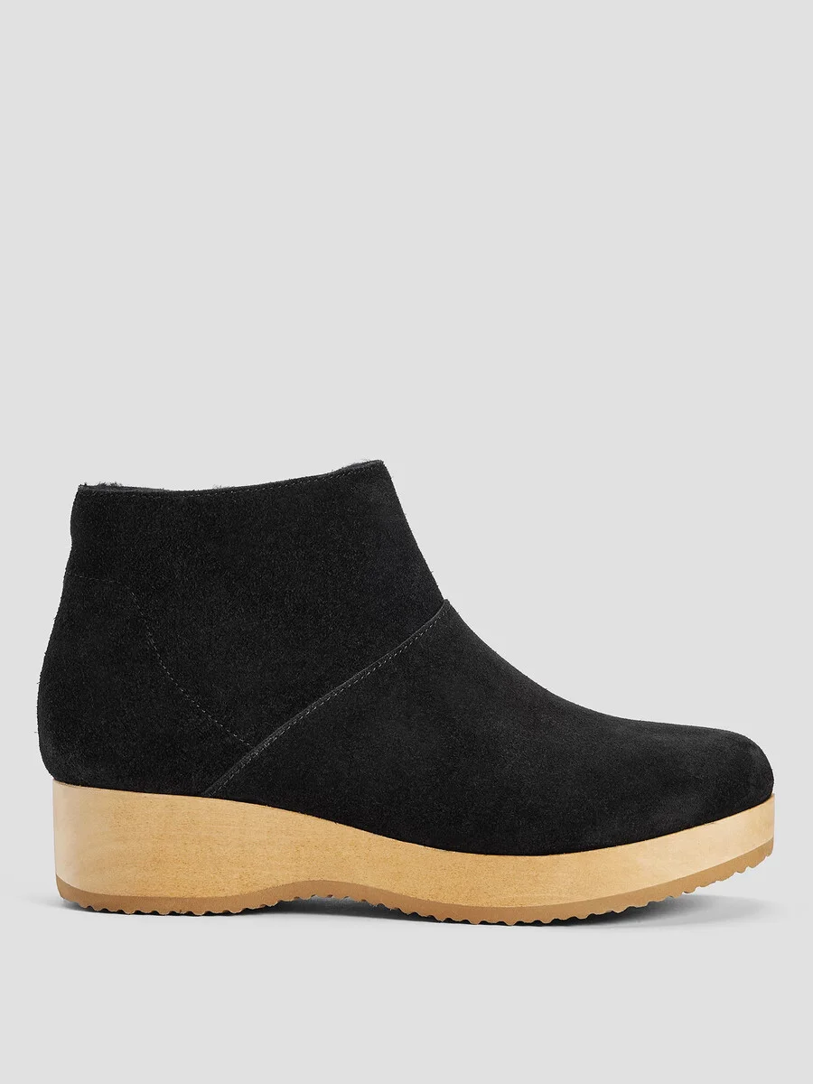 Warm Suede Clog Bootie - 1