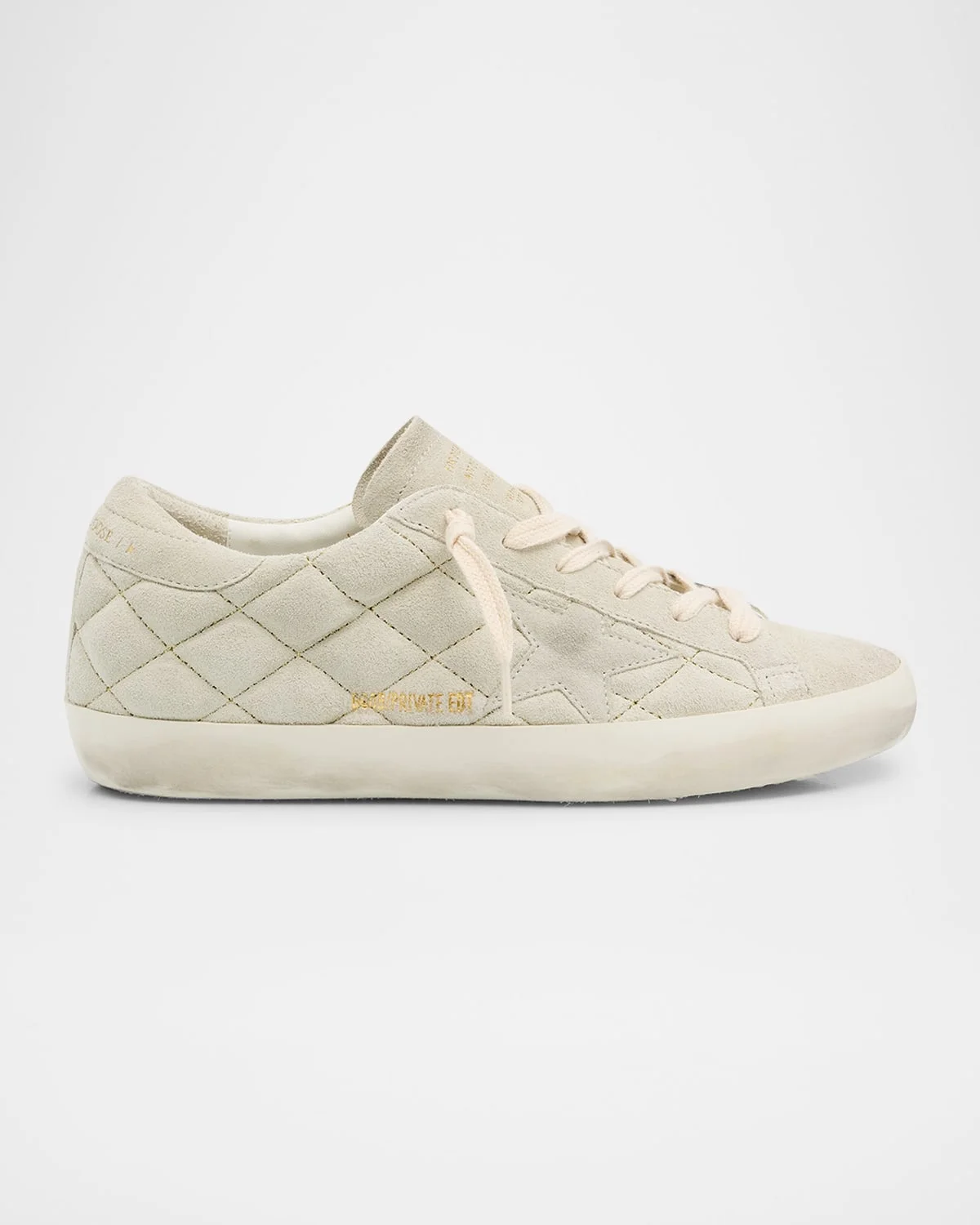 Super-Star Quilted Mixed Leather Low-Top Sneakers - 1