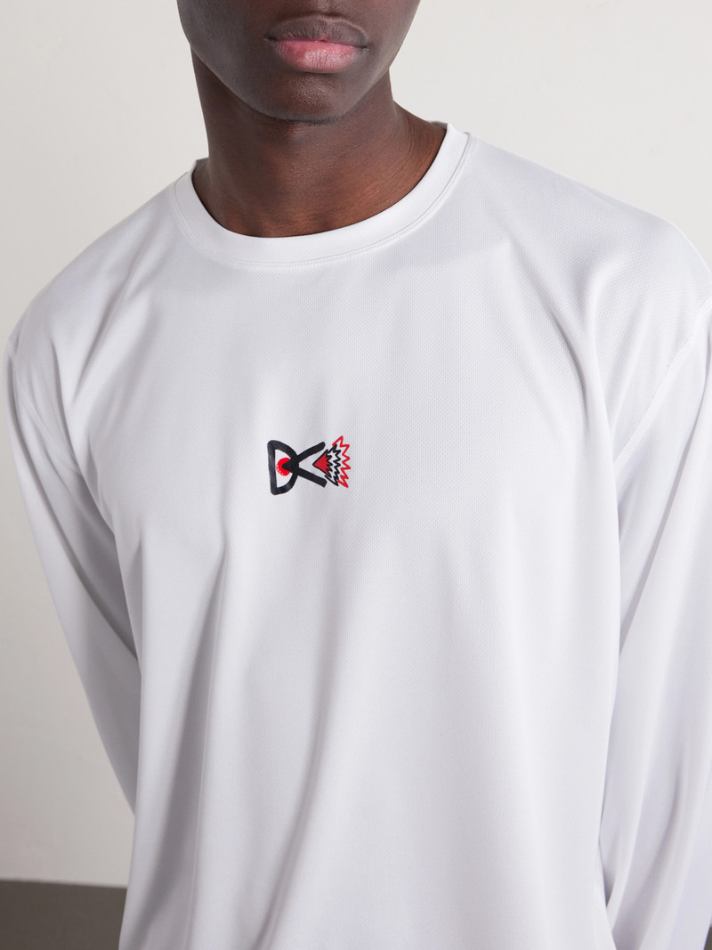 Logo-Printed Mesh T-Shirt 5