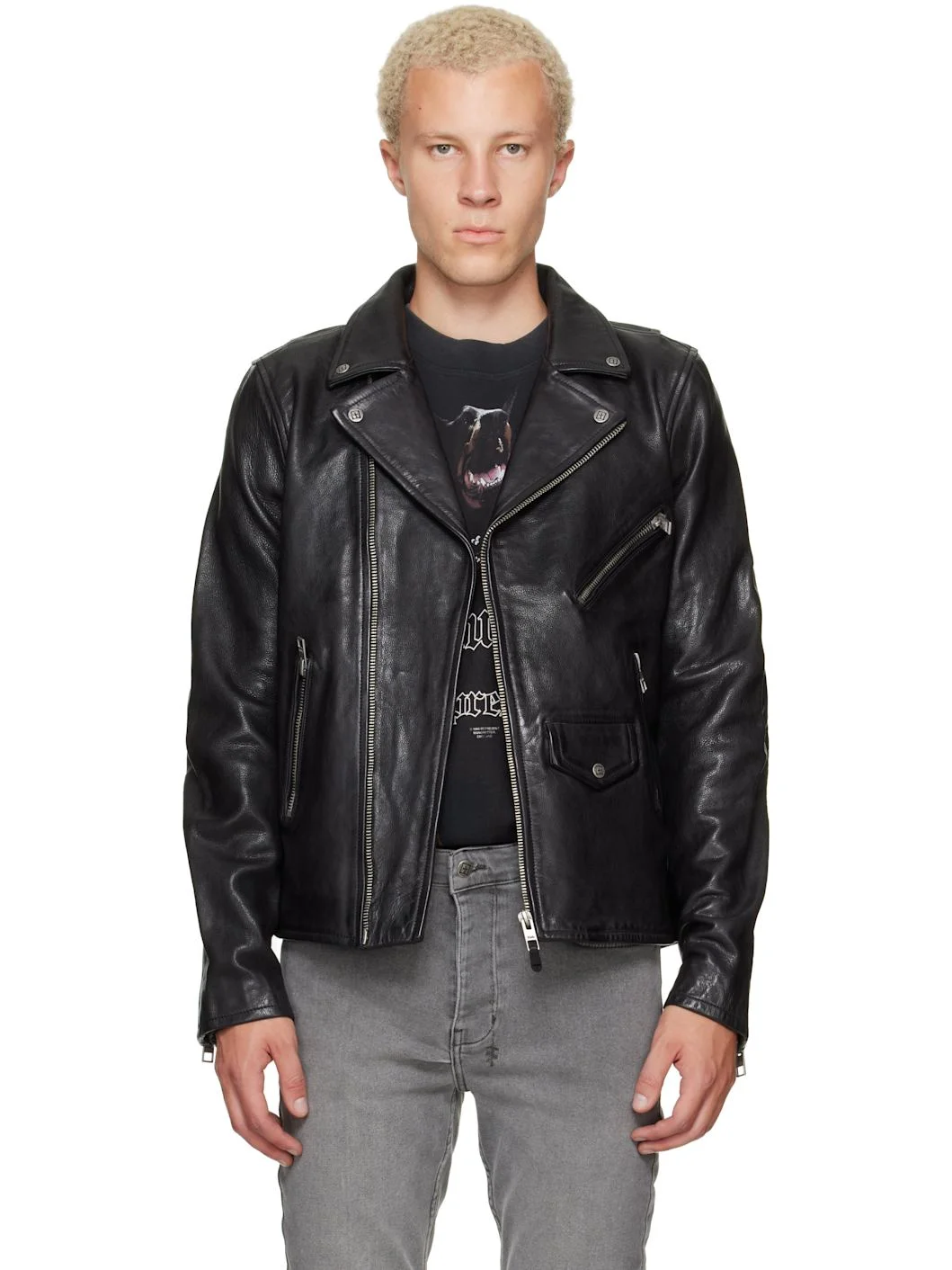 Black Capitol Leather Jacket - 1