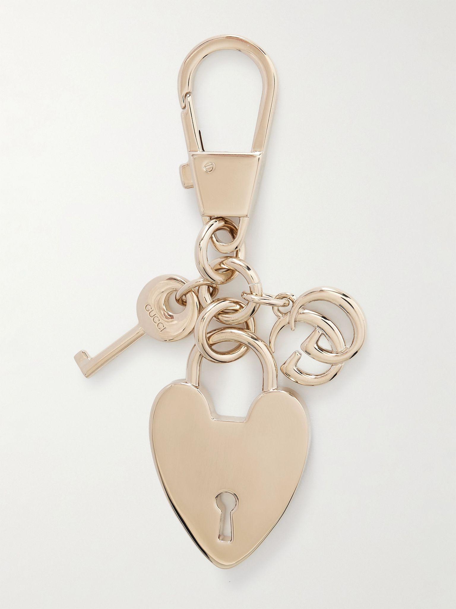 Enameled gold-tone keychain Gold - 3