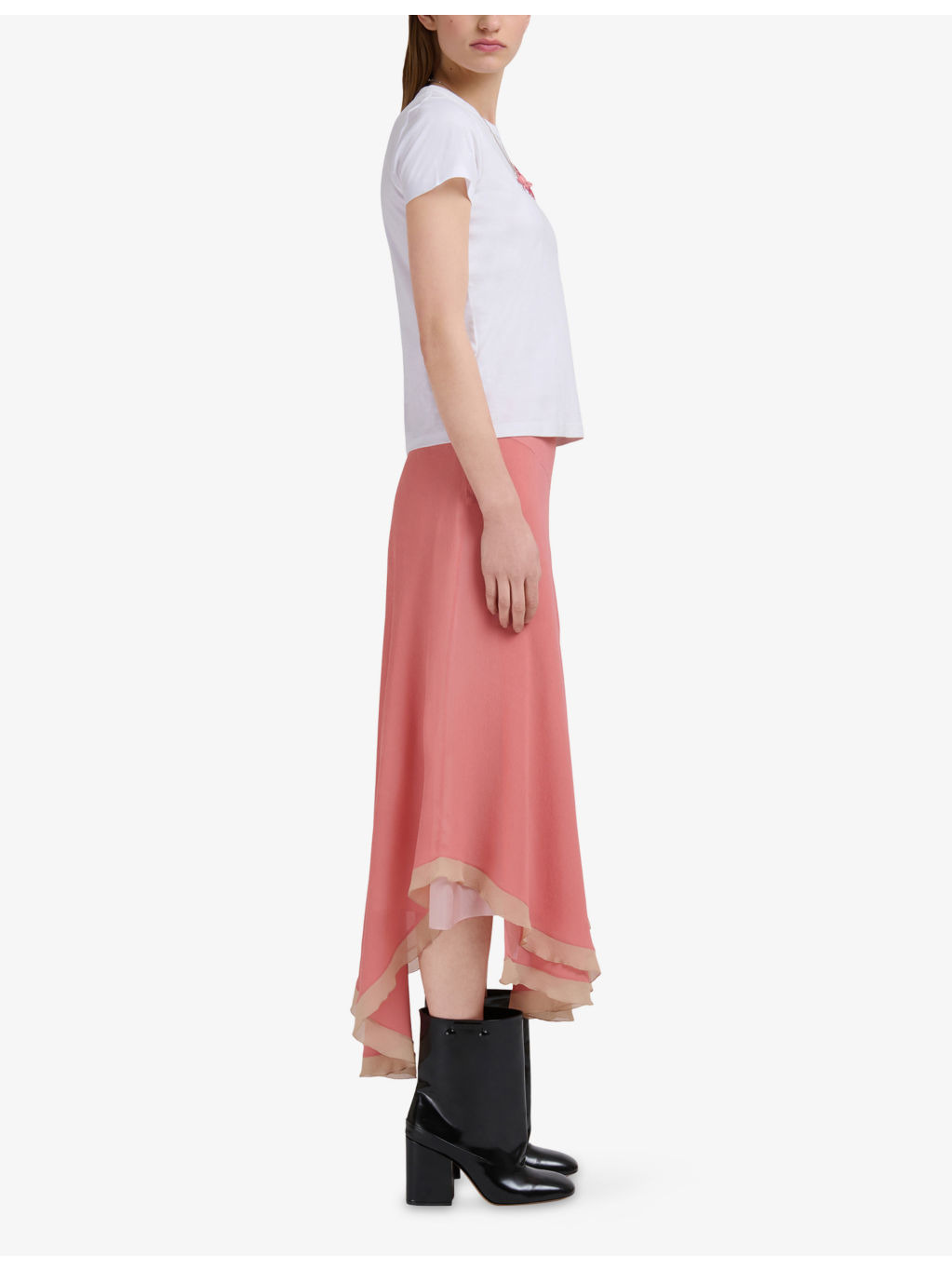 Floral-Embroidered Short-Sleeved Cotton-Jersey T-Shirt - 2