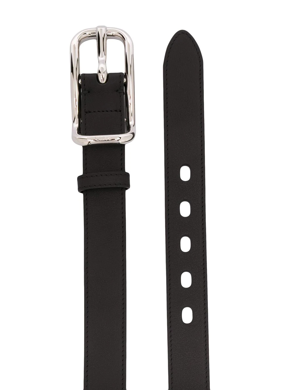 slim leather belt - 2