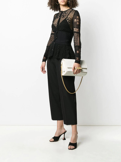 Alexander McQueen patchwork lace peplum cardigan outlook