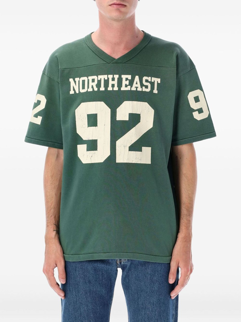 number-print V-neck T-shirt 1