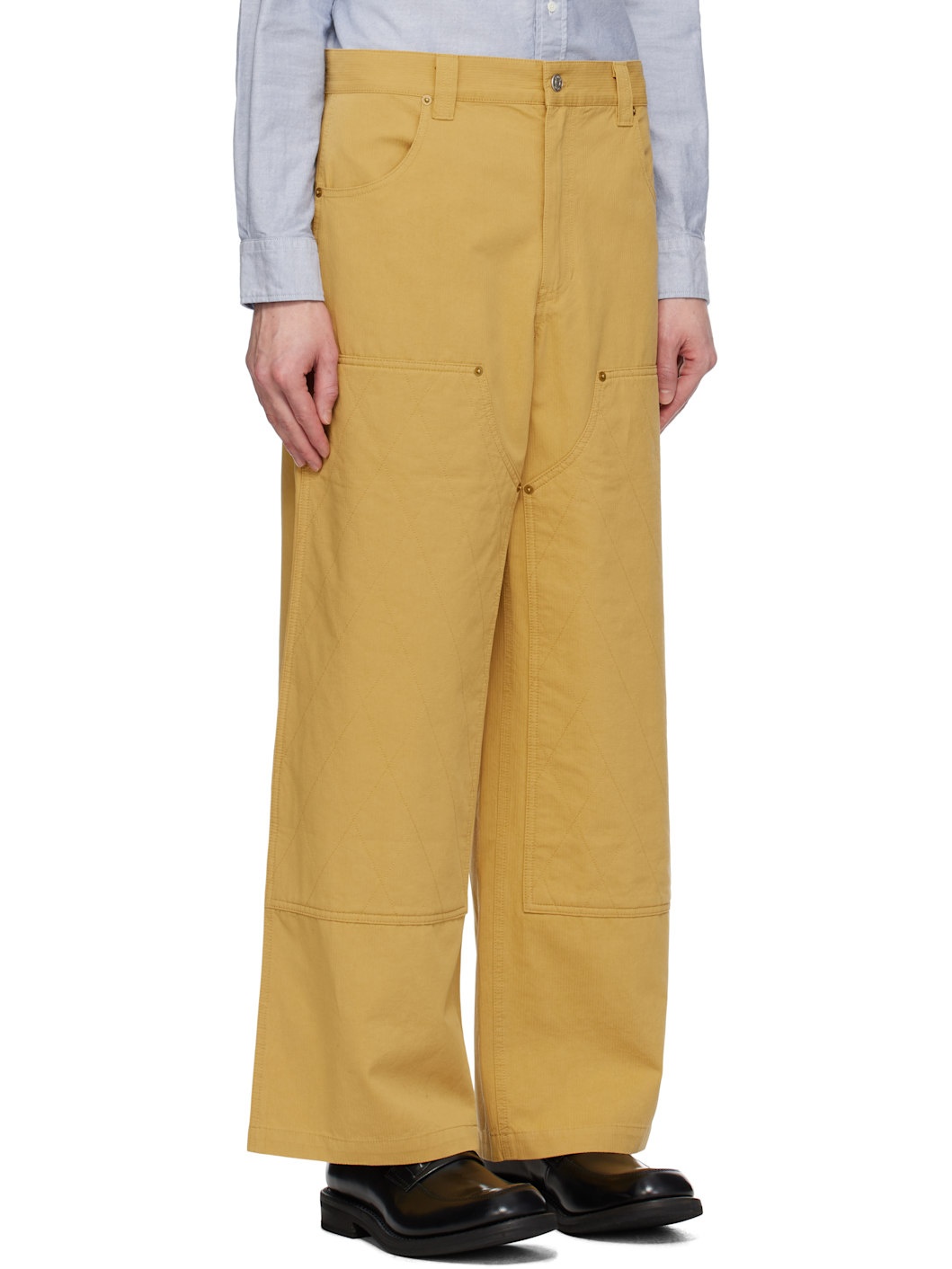Yellow Wide Carpenter Trousers - 2