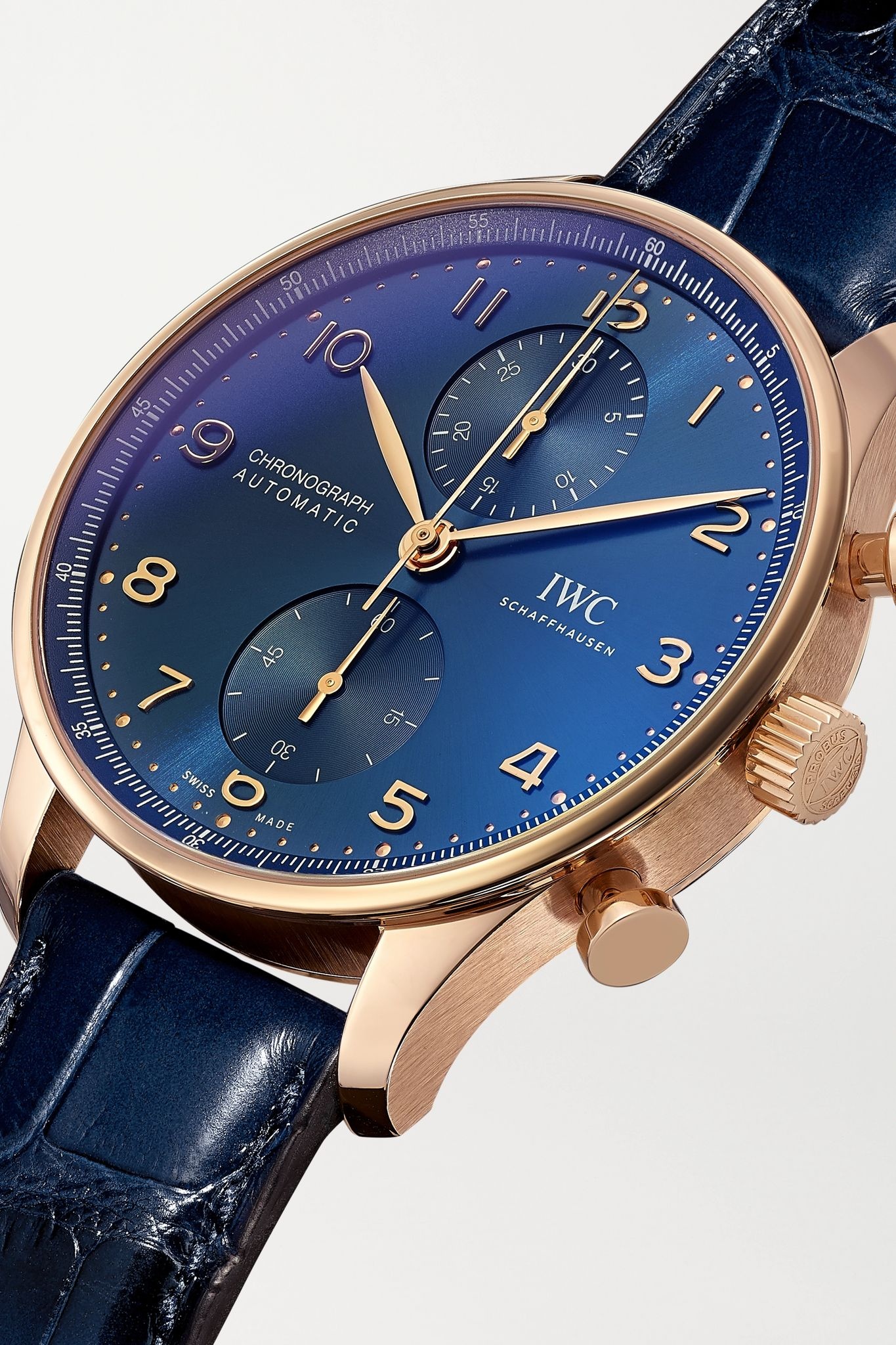 Portugieser Automatic Chronograph Boutique Edition 41mm 18-karat red gold and alligator watch - 2