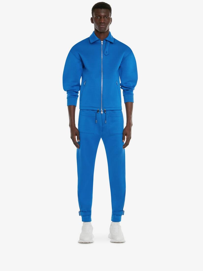 Men's Double Jersey Joggers in Cobalt - 2