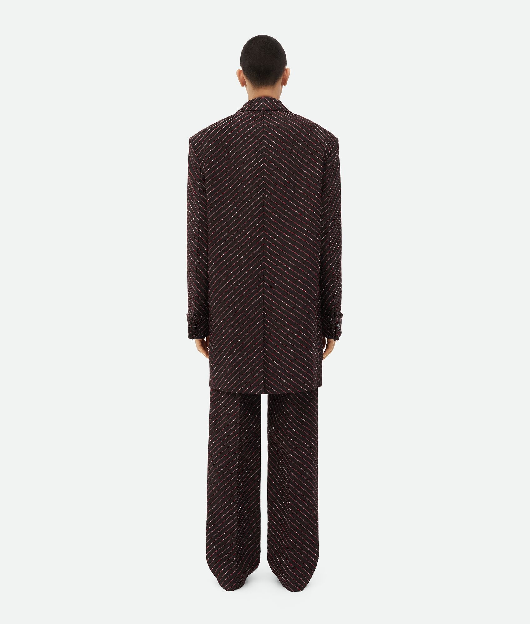 Diagonal Boucle Pinstripe Coat - 3