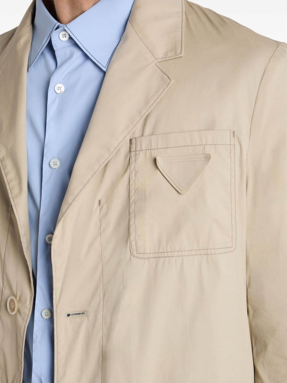 triangle-patch shirt jacket - 5