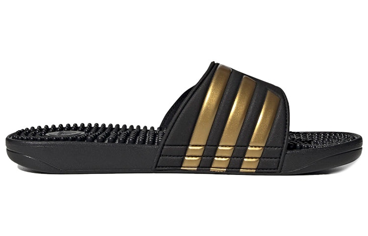 adidas Adissage Slides 'Black Gold Metallic' EG6517 - 2
