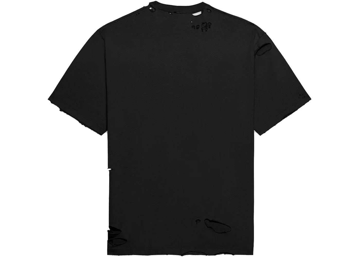 トップス balenciaga destroyed Flatground t-shirt Balenciaga Caps Destroyed Flatground T-shirt Navy/White Men's