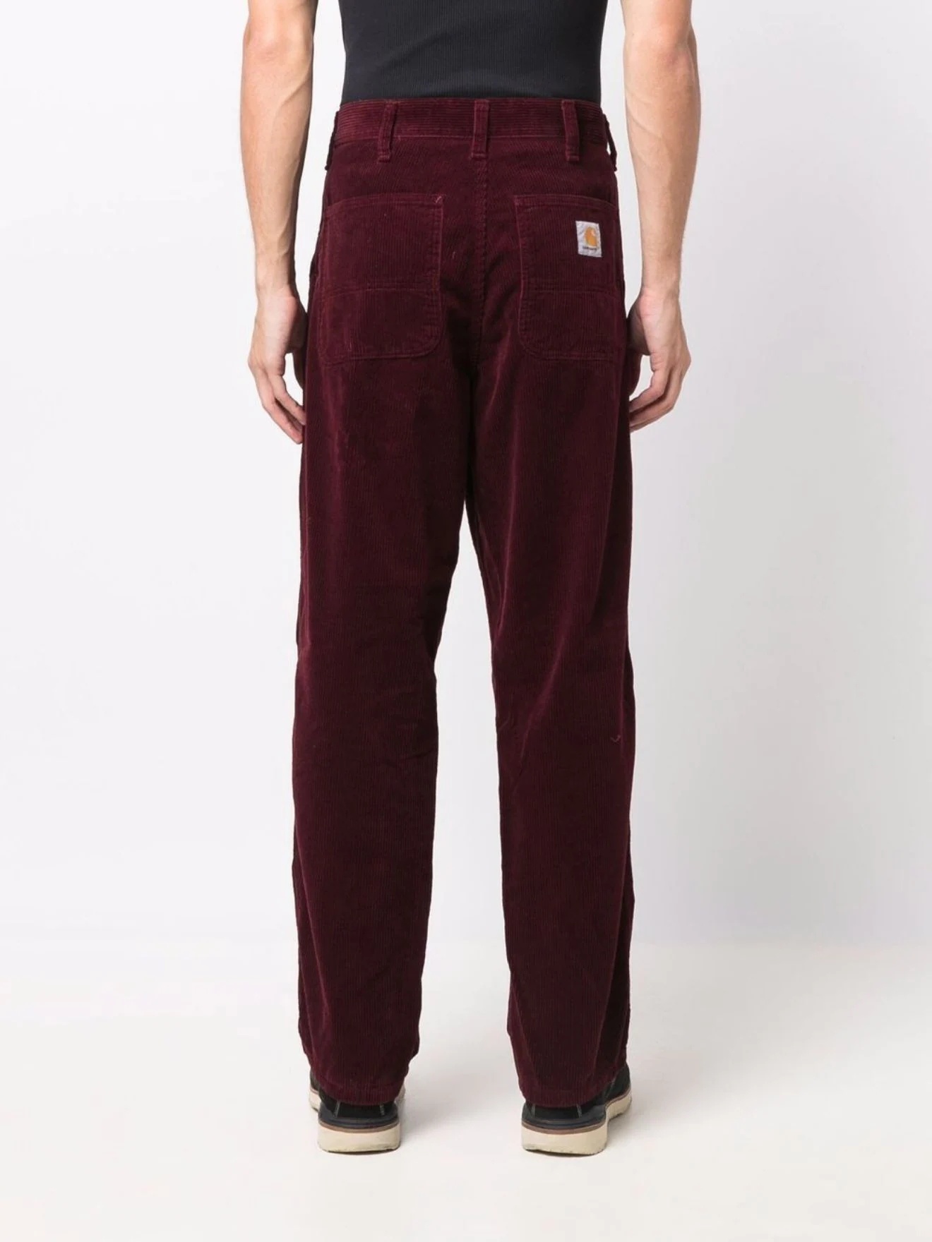 Simple corduroy straight-leg trousers - 4