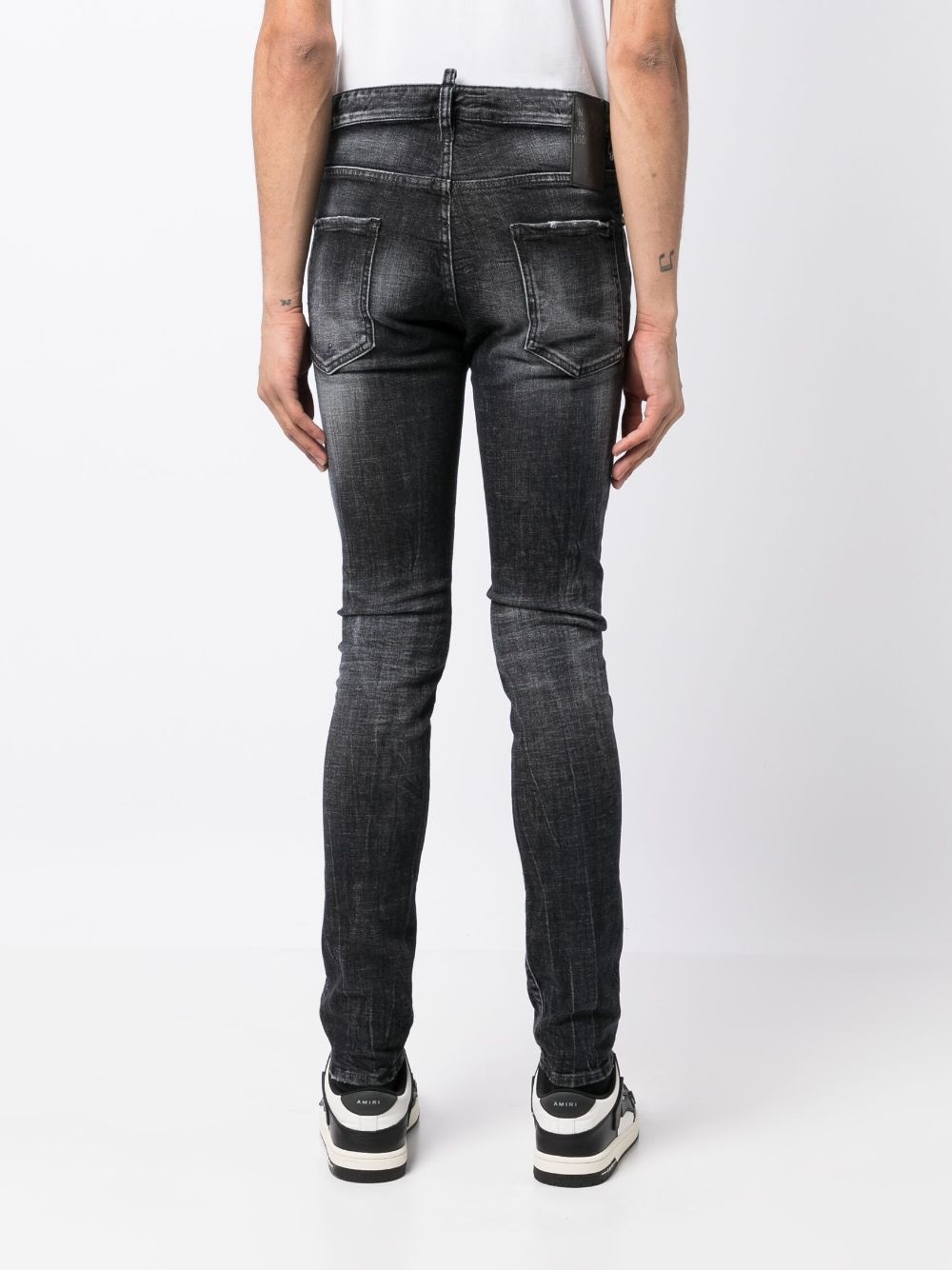 distressed slim-fit jeans - 4