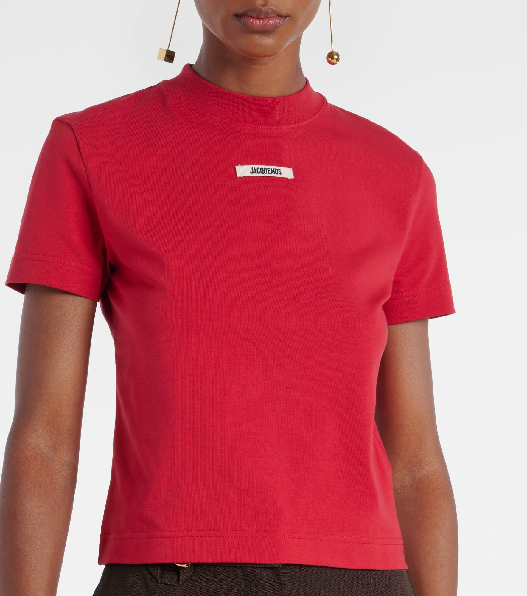 Logo cotton-blend jersey top - 5