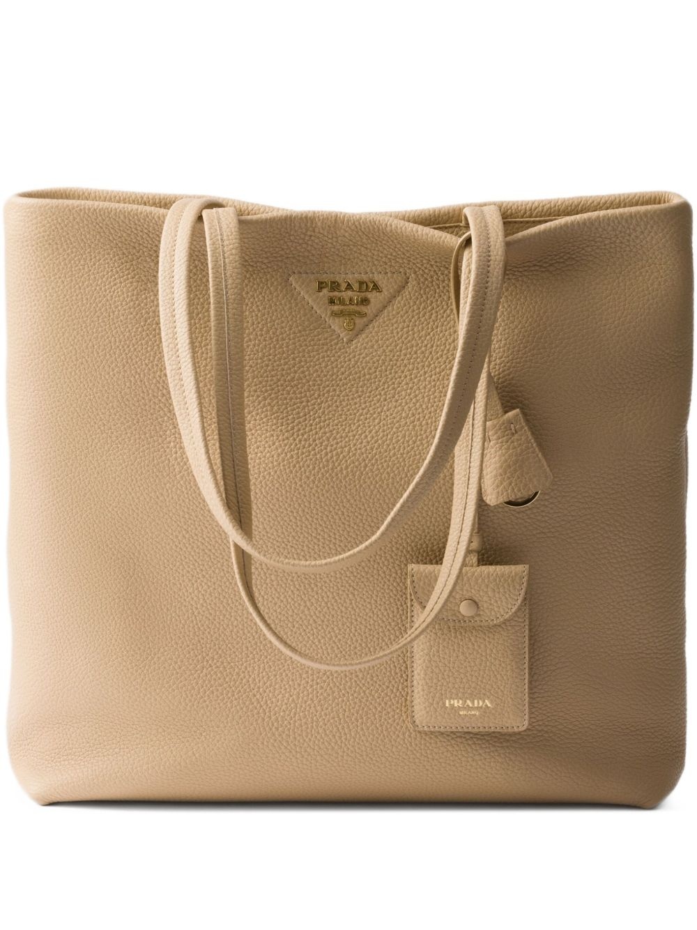 large leather tote bag - 1