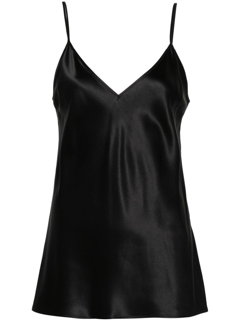 V-neck silk top - 1