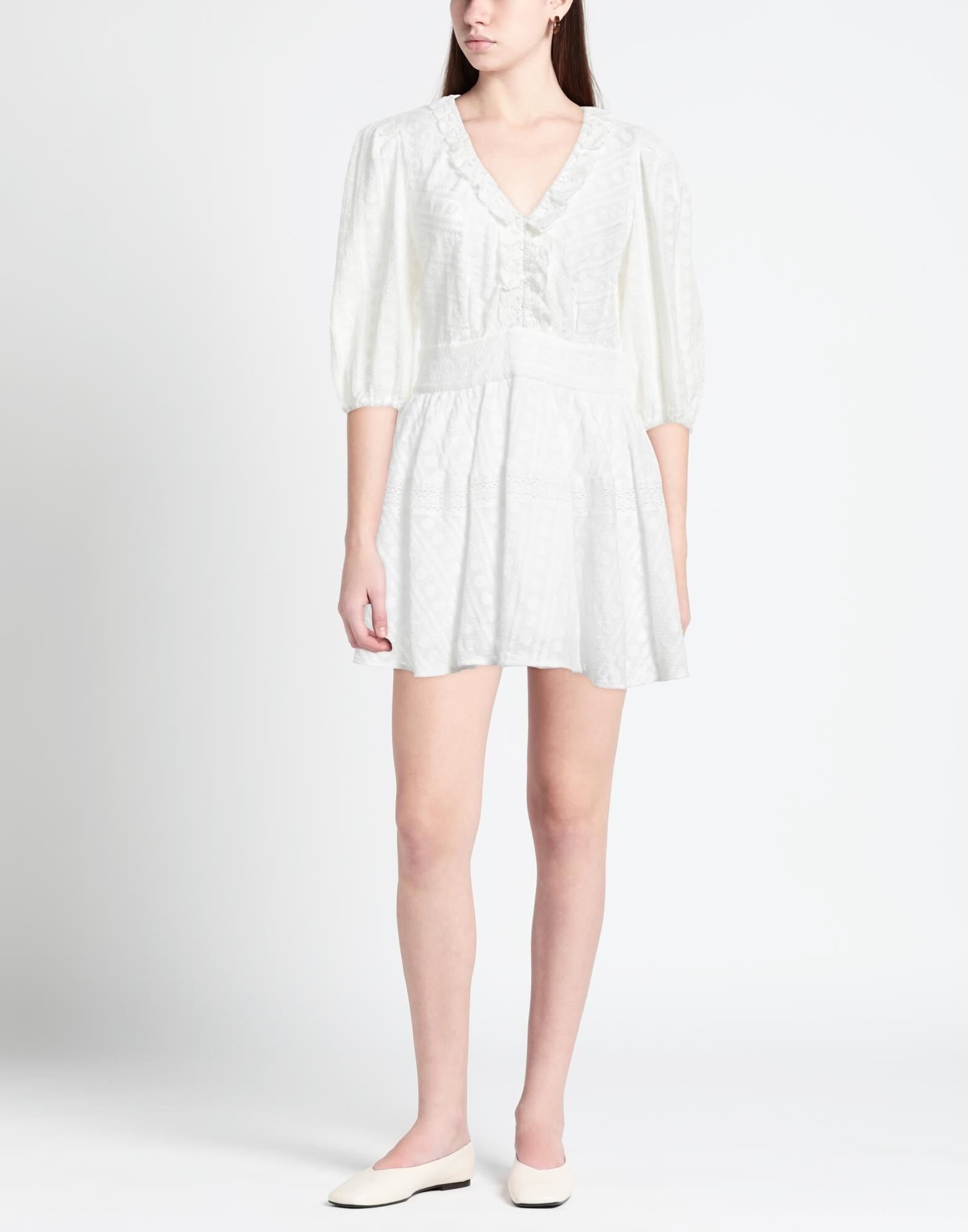 White Women's Short Dress - 3