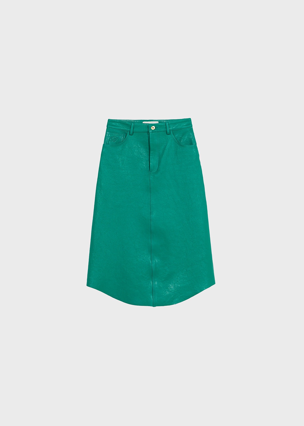 ASYMMETRIC LEATHER SKIRT - 1