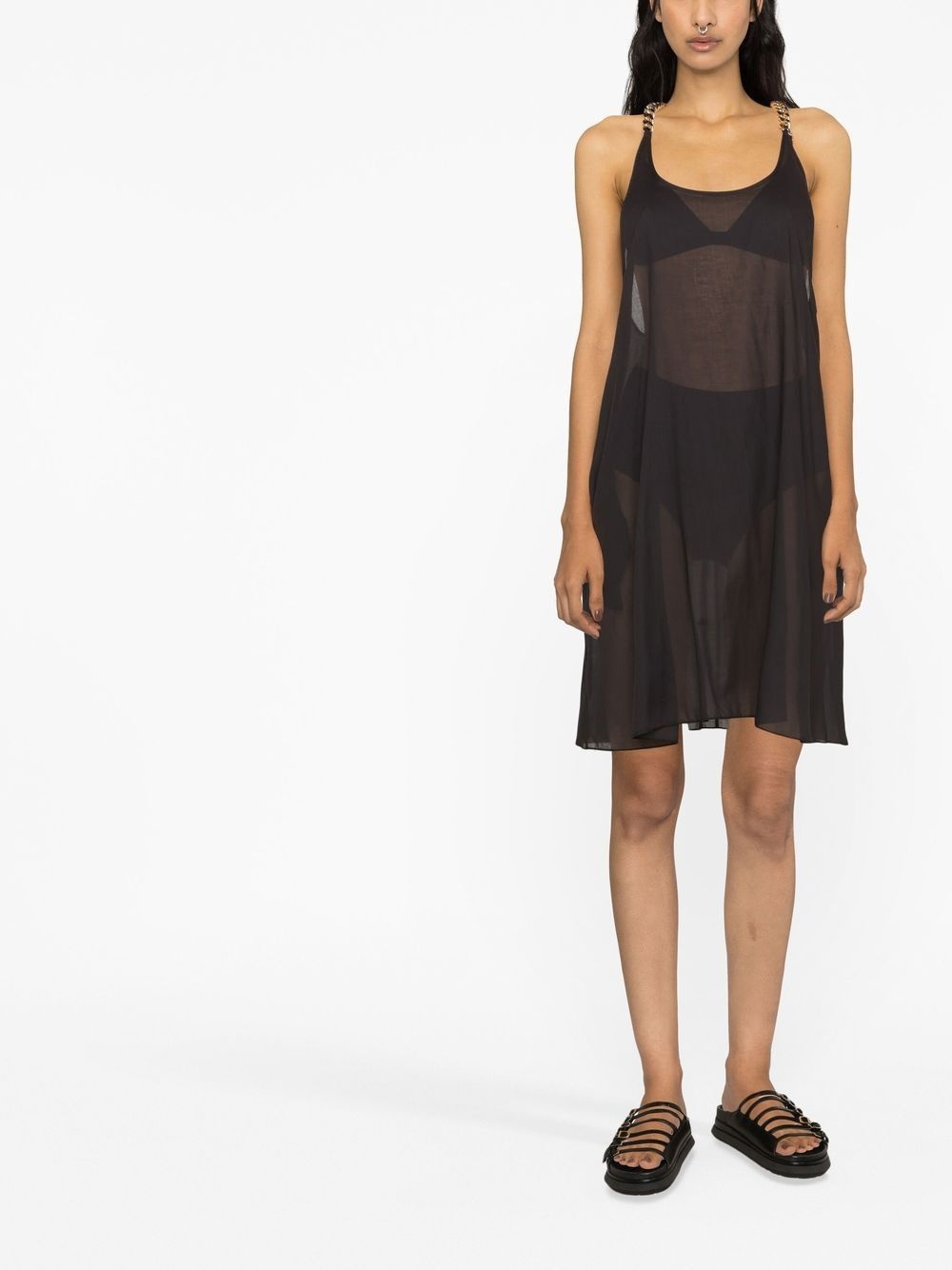 scoop-neck knee-length dress - 2