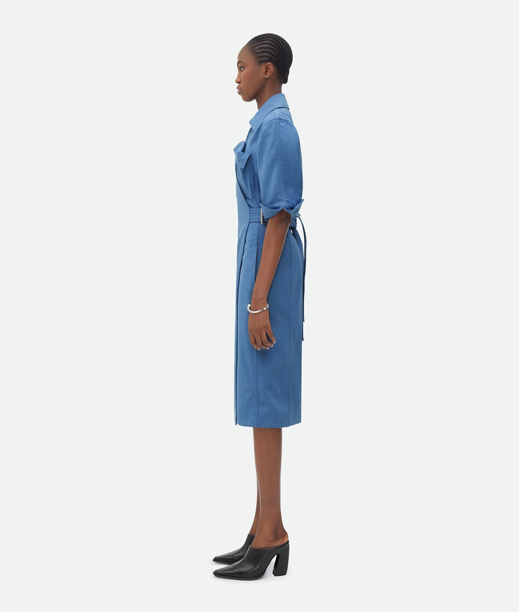 Cotton Twill Midi Dress - 2