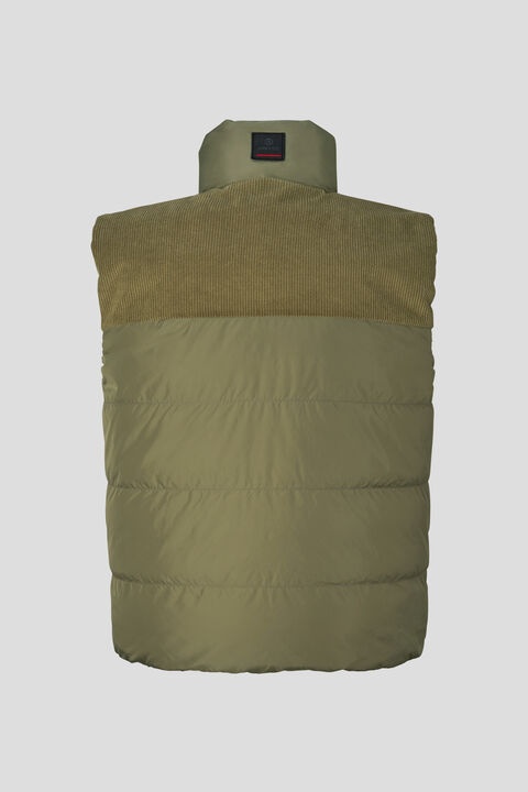 Duke Quilted gilet in Olive green - 8