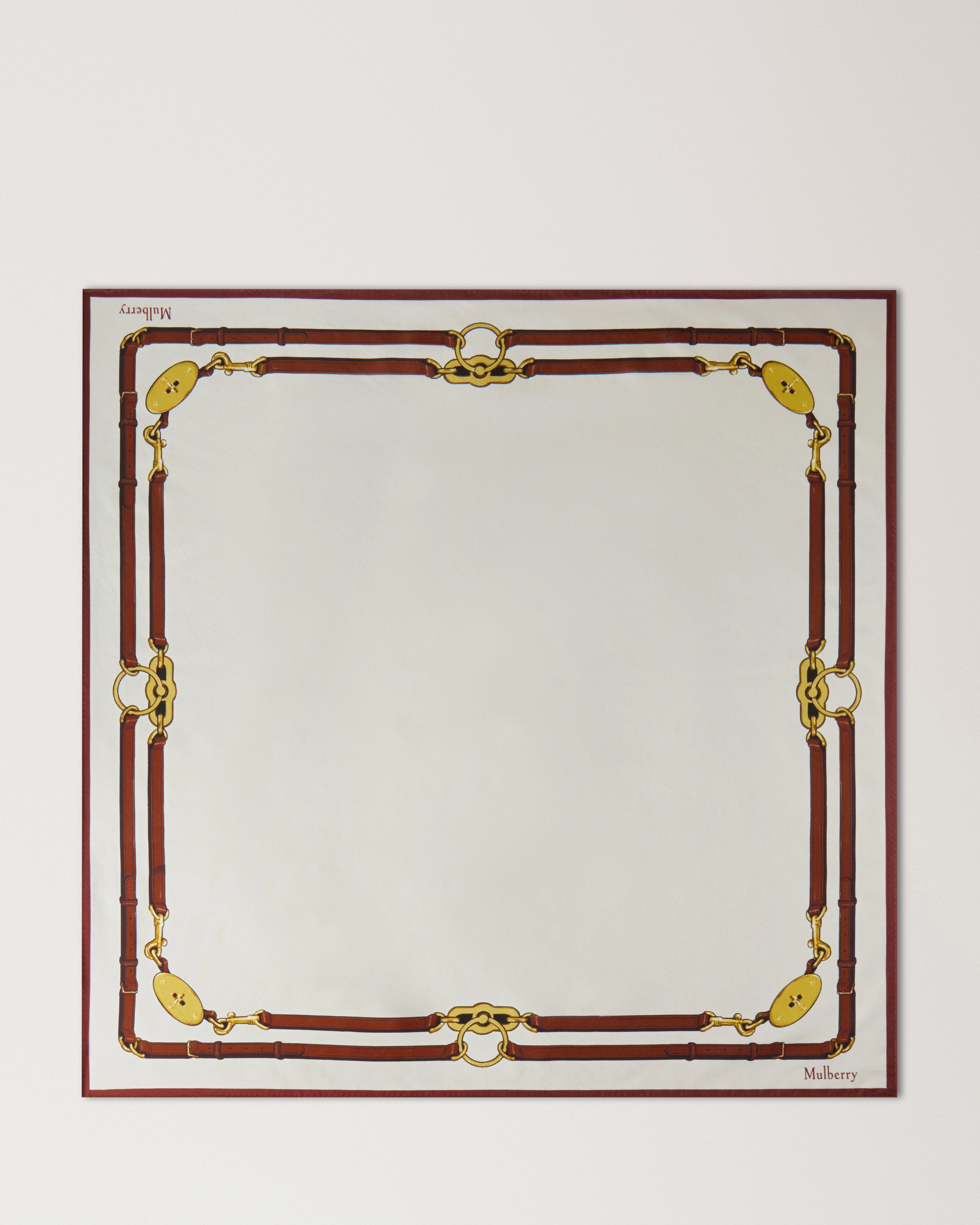 Square Scarf - Belted Border
Cream Silk Twill - 1