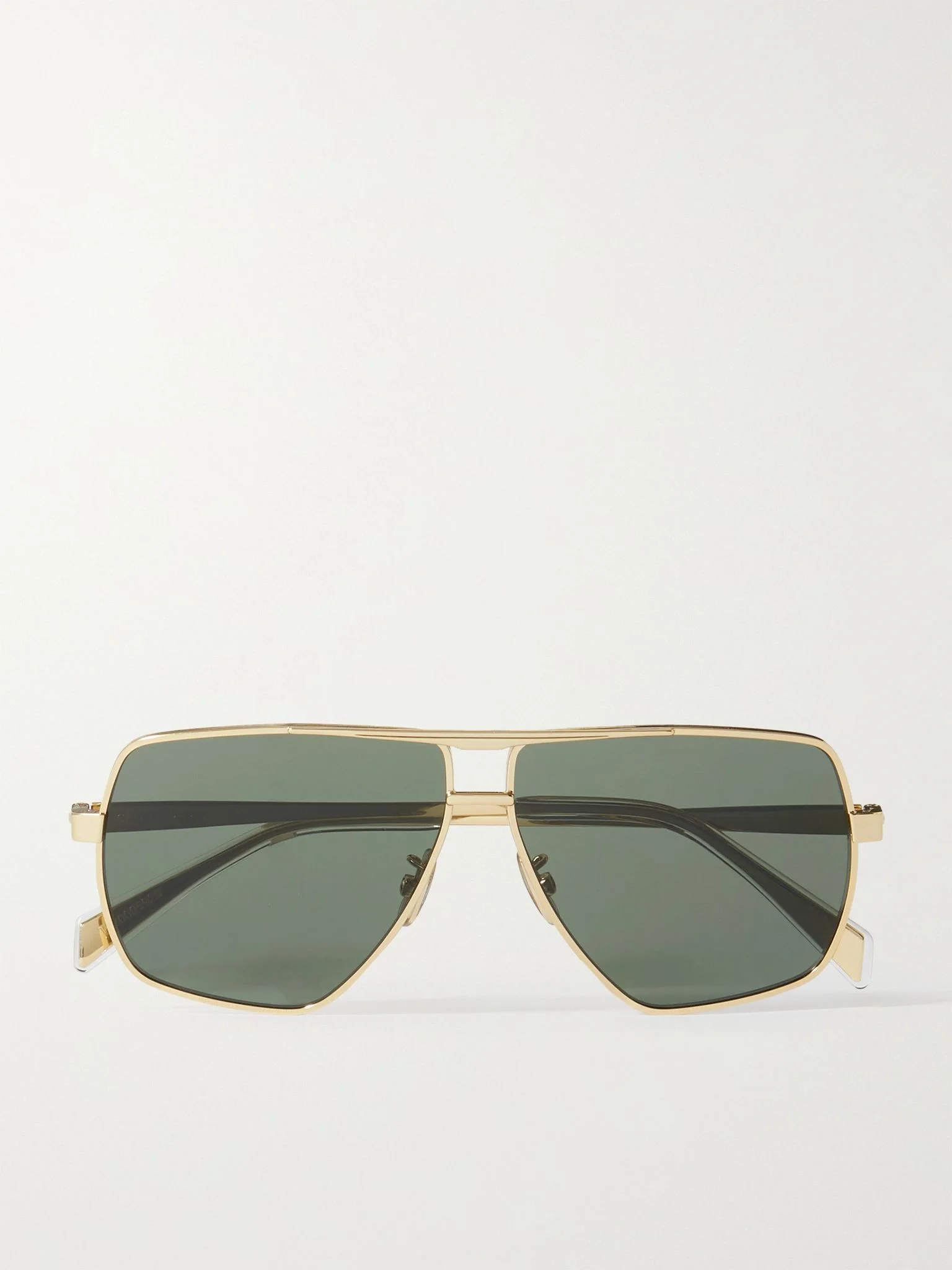 Oversized aviator-style gold-tone sunglasses Gold - 1