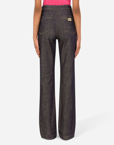 Dolce & Gabbana Flared jeans with tobacco-colored stitching outlook