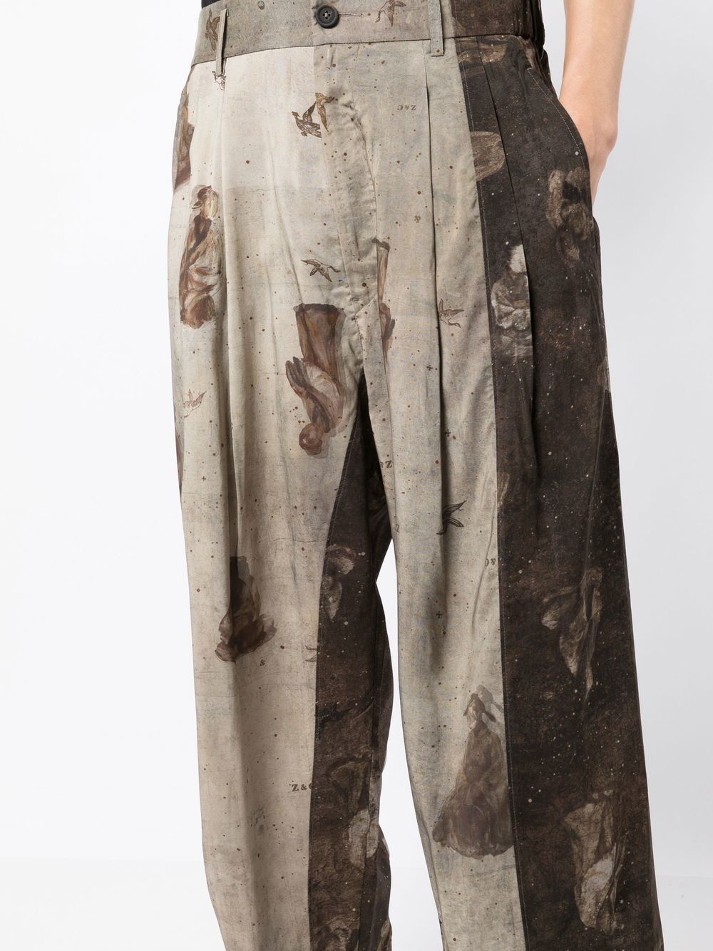 graphic-print tapered trousers - 5